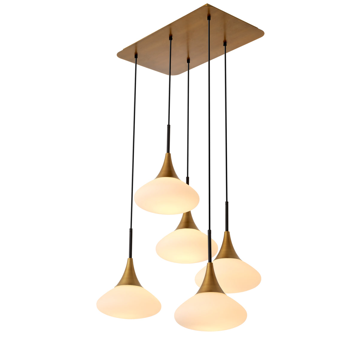 White Glass Cluster Chandelier Duco | Eichholtzmh.com