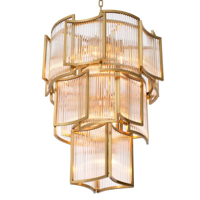 Chandelier Jet Set antique brass finish