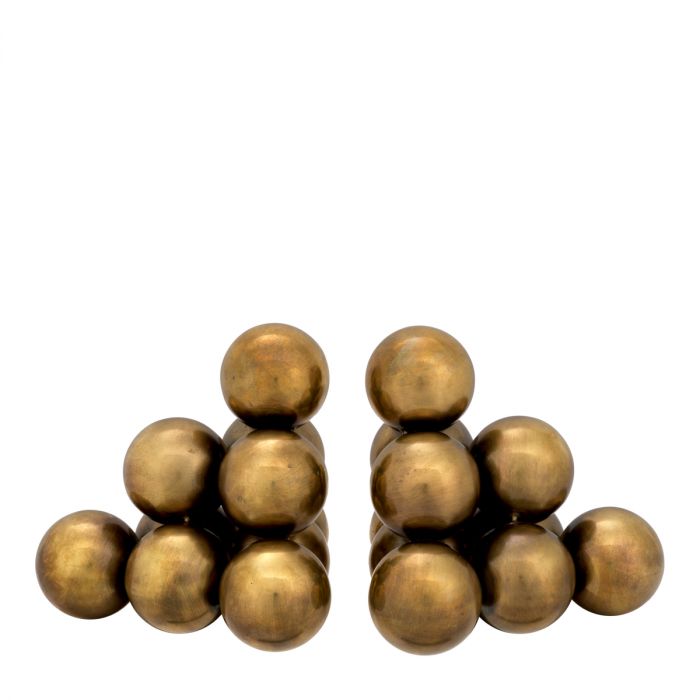 Bookend Carioca vintage brass finish set of 2