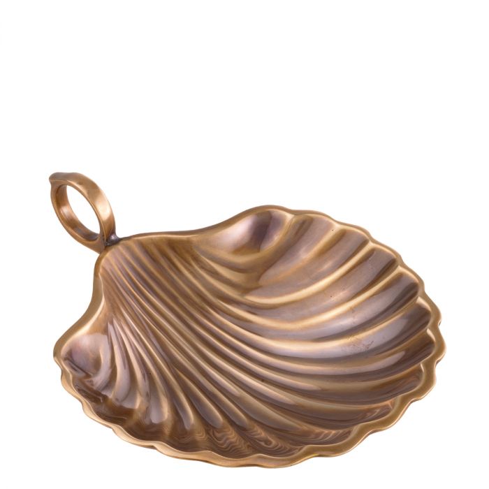 Tray Shell S vintage brass finish