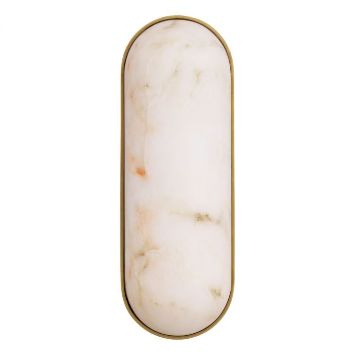 Wall Lamp Sumo antique brass finish alabaster