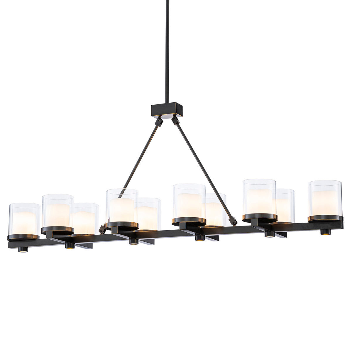 Bronze Clear Glass Chandelier Garrett | Eichholtzmh.com