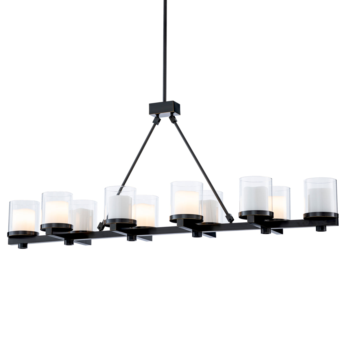Bronze Clear Glass Chandelier Garrett | Eichholtzmh.com