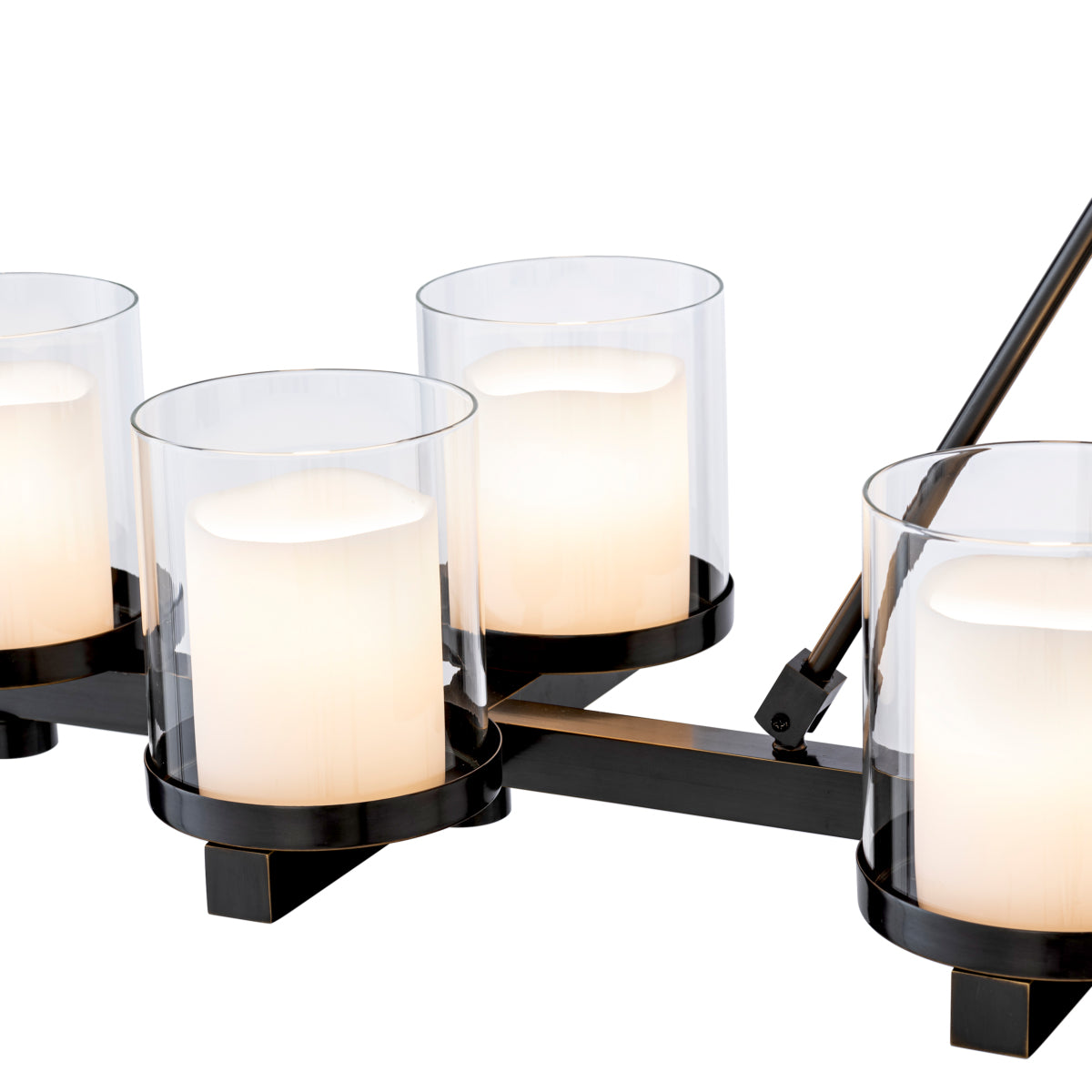 Bronze Clear Glass Chandelier Garrett | Eichholtzmh.com