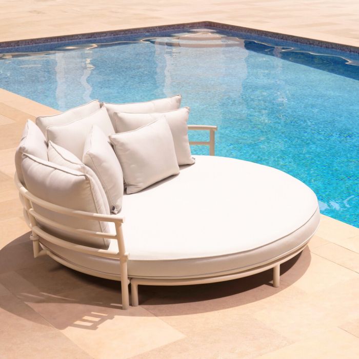 Outdoor Bed Laguno sand lewis off-white/grey