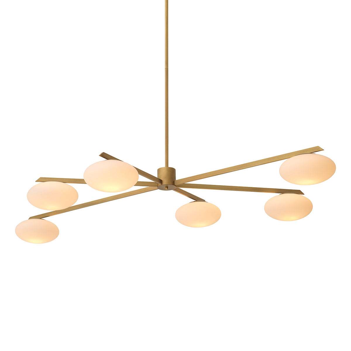 Elliptical White Glass Chandelier Evergreen | Eichholtzmh.com