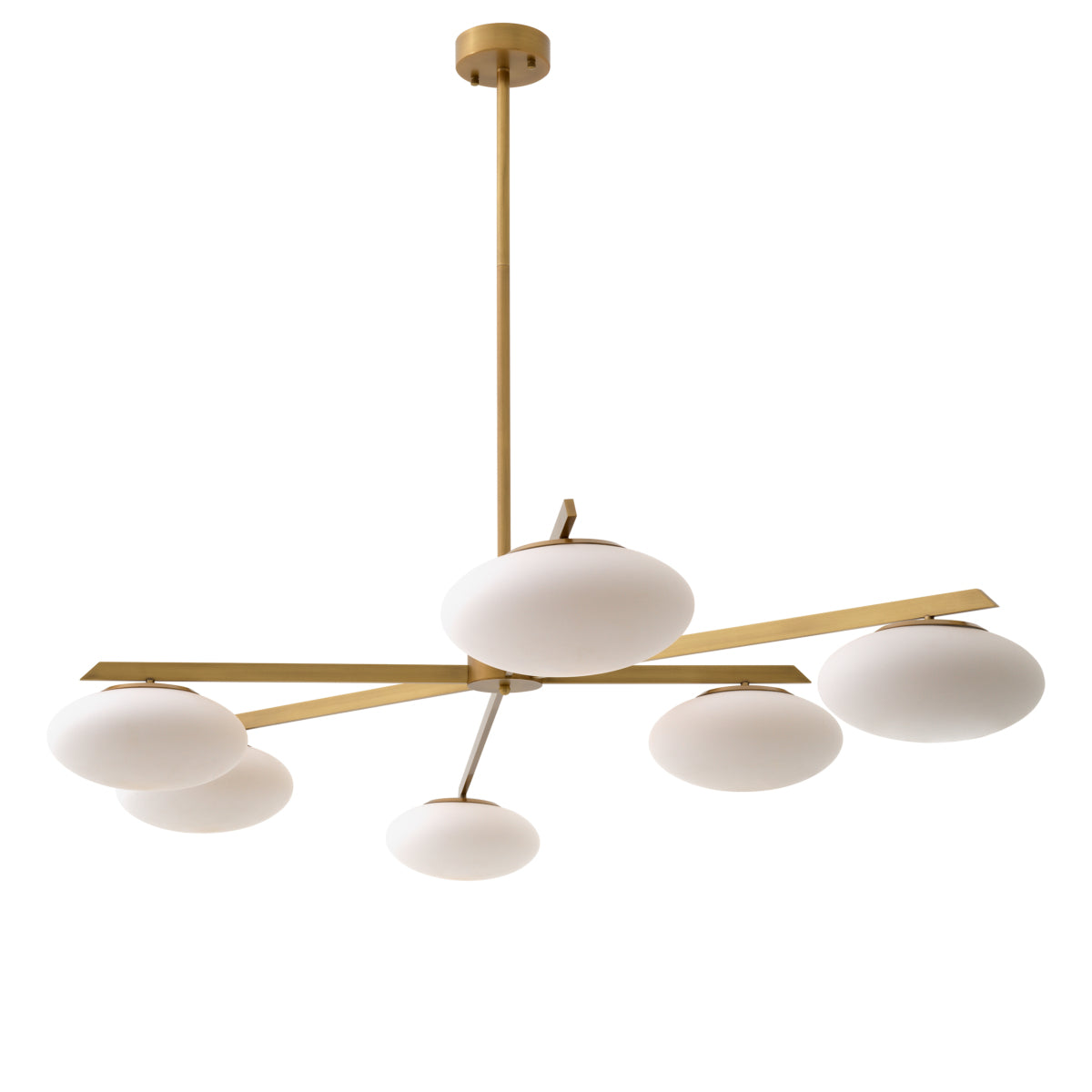 Elliptical White Glass Chandelier Evergreen | Eichholtzmh.com