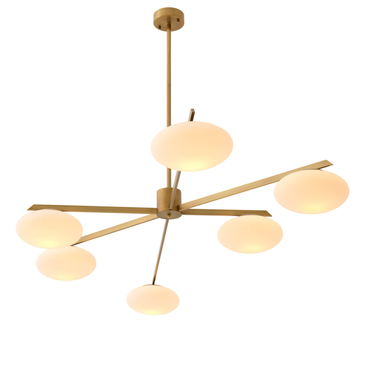 Elliptical White Glass Chandelier Evergreen | Eichholtzmh.com