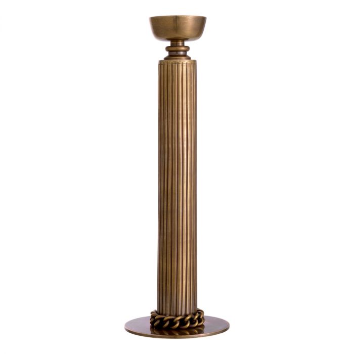 Candle Holder Le Dôme vintage brass finish