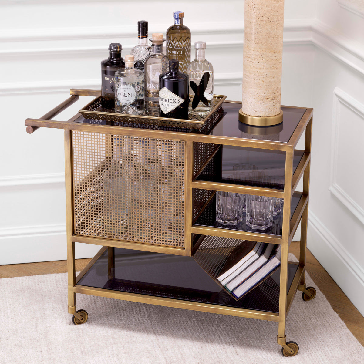 Vintage Brass Trolley Sterling | Eichholtzmh.com
