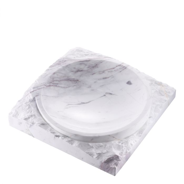 Bowl Montanita honed white marble