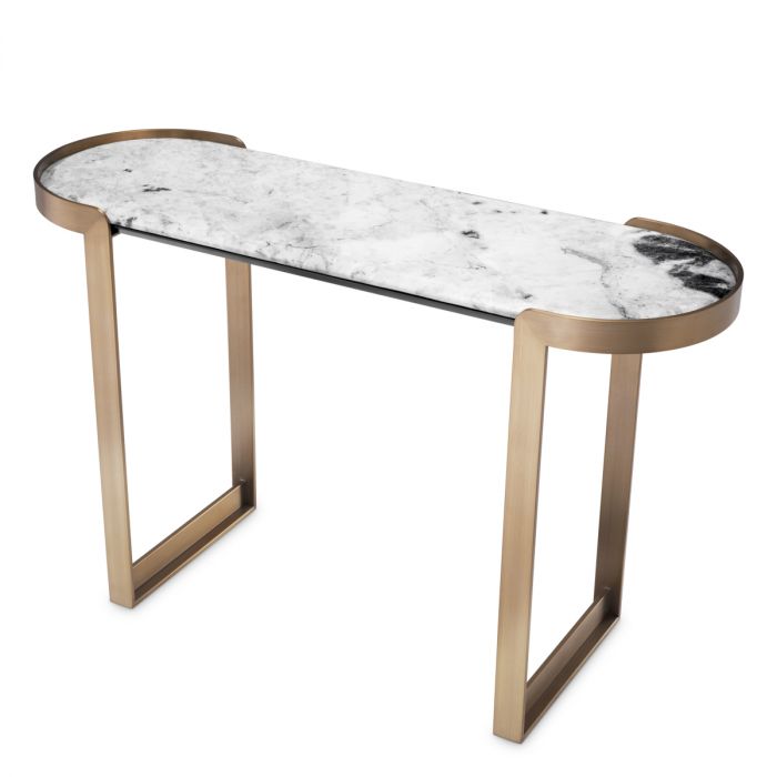 Console Table Fabio brushed brass finish