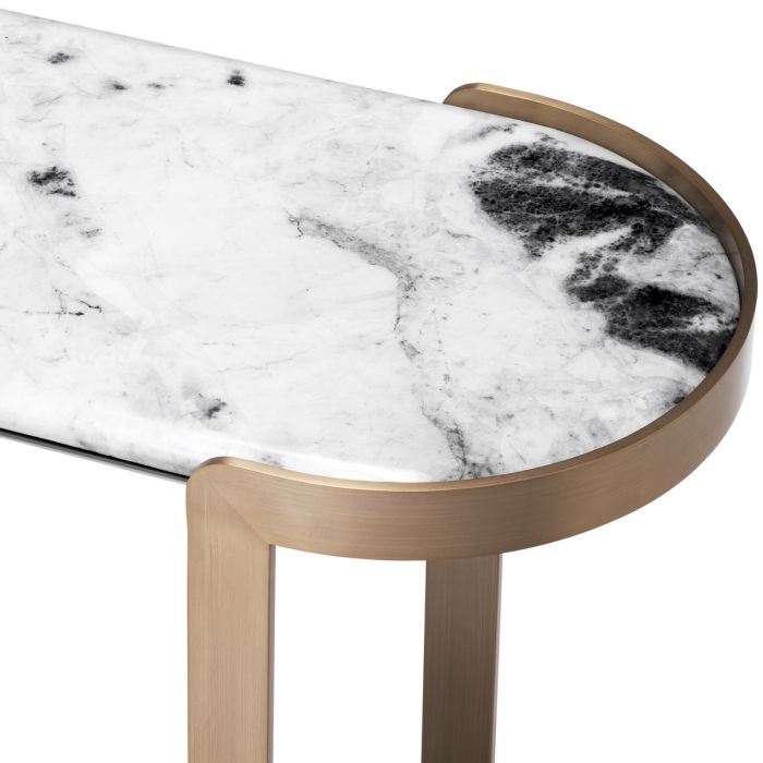 Console Table Fabio brushed brass finish