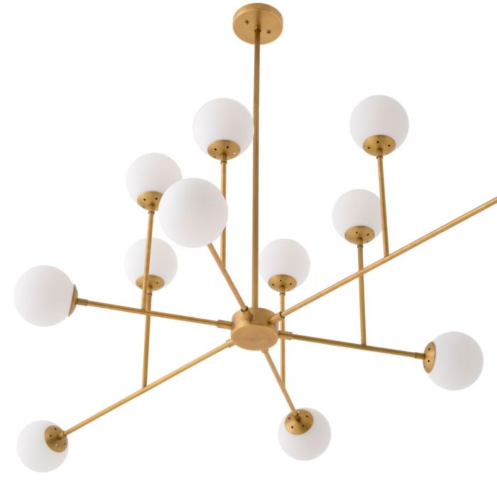 Chandelier Aram antique brass finish