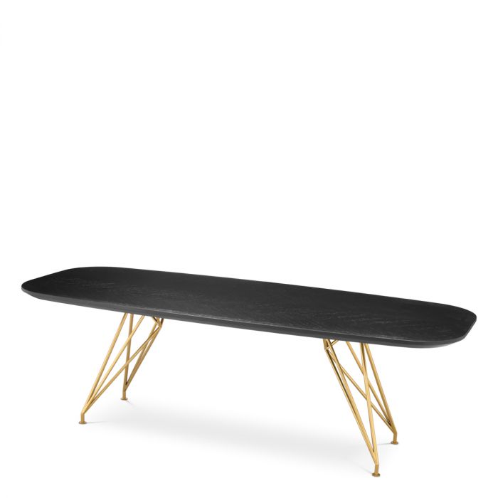 Dining Table Levante charcoal oak veneer