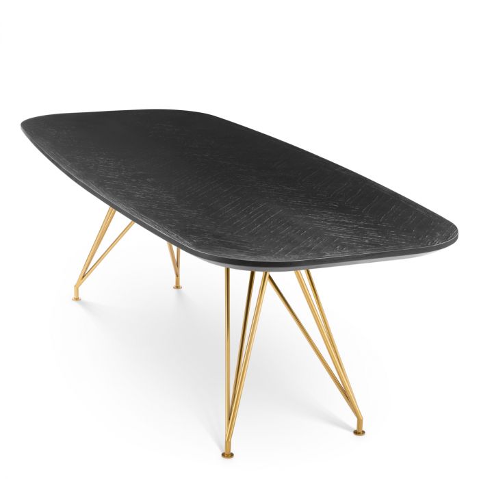 Dining Table Levante charcoal oak veneer
