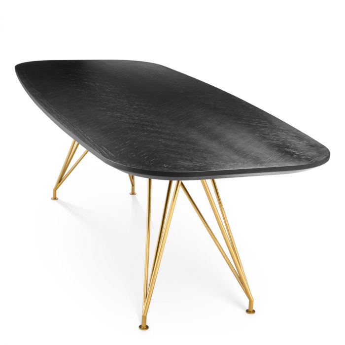 Dining Table Levante charcoal oak veneer