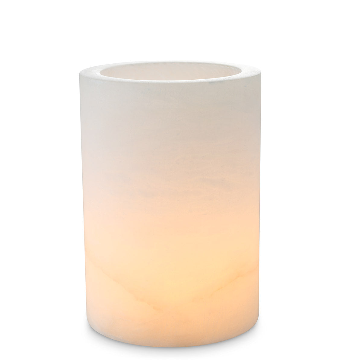 Cylindrical Alabaster Candle Holder Mercer | Eichholtzmh.com