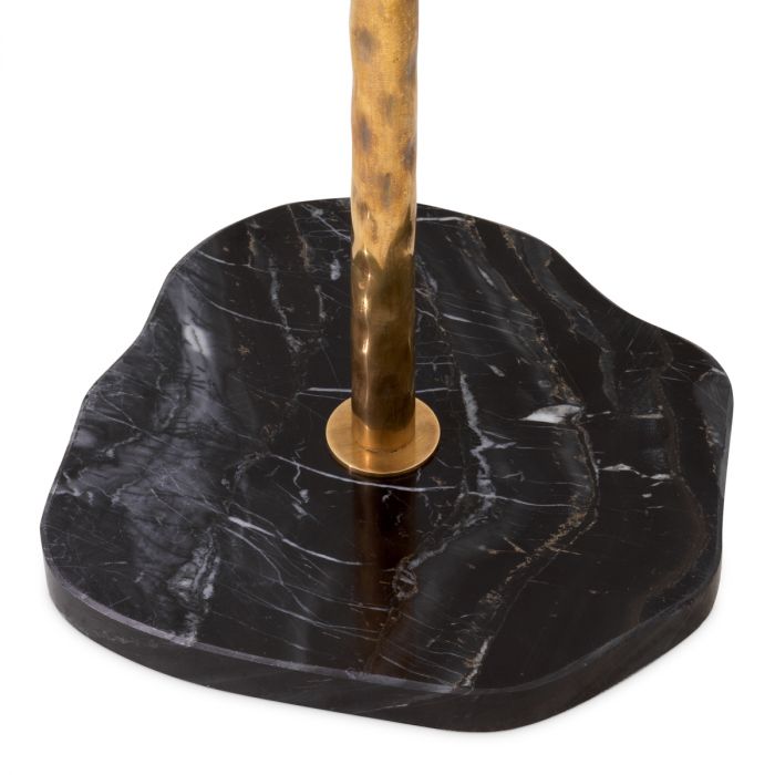 Coatrack Stern vintage brass finish black marble base
