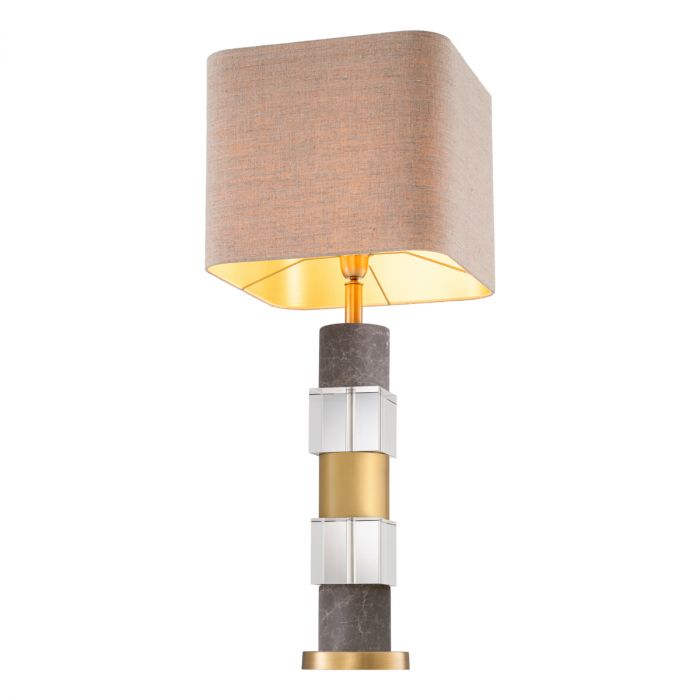 Table Lamp Cullingham grey marble incl shade