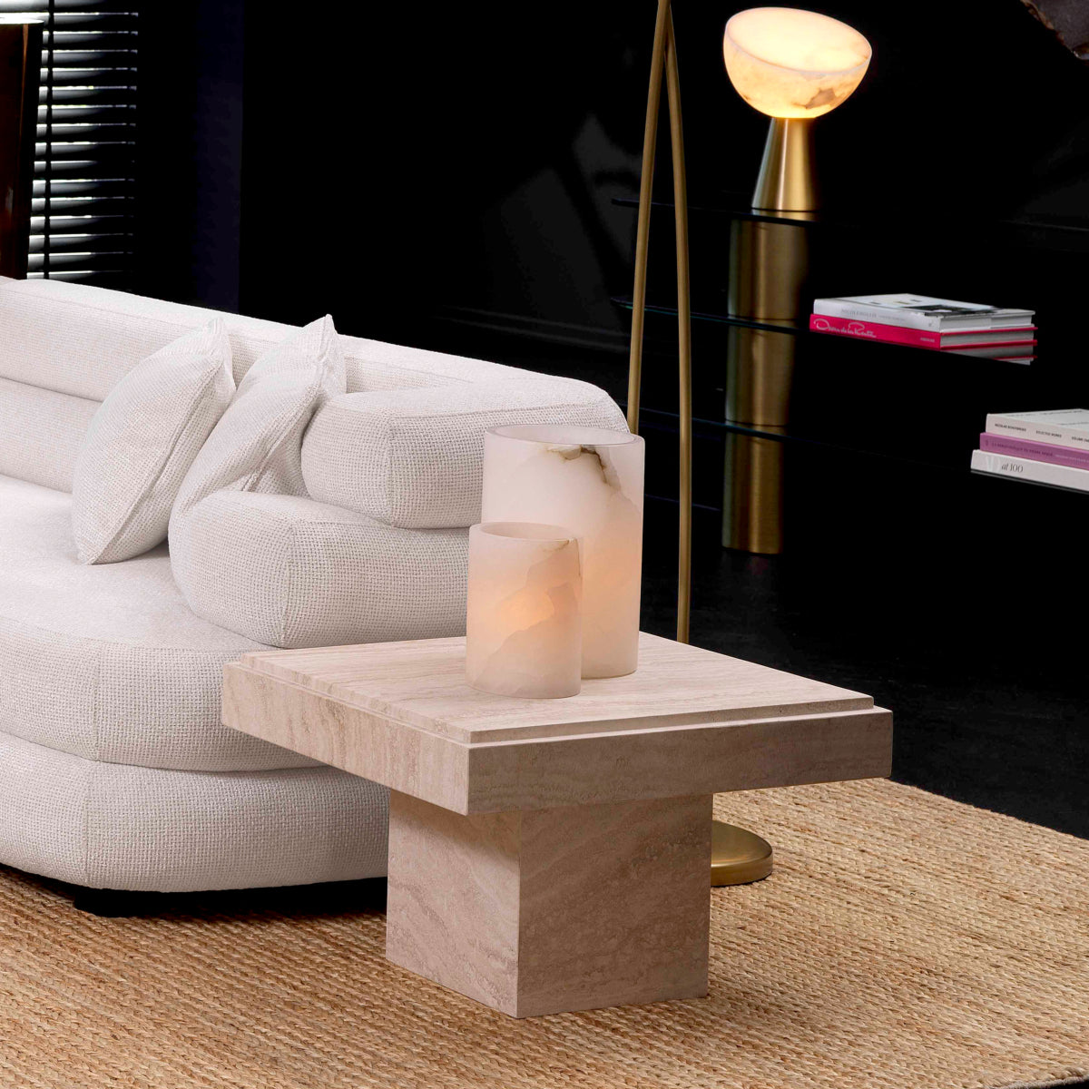 Travertine Side Table Sartoria | Eichholtzmh.com