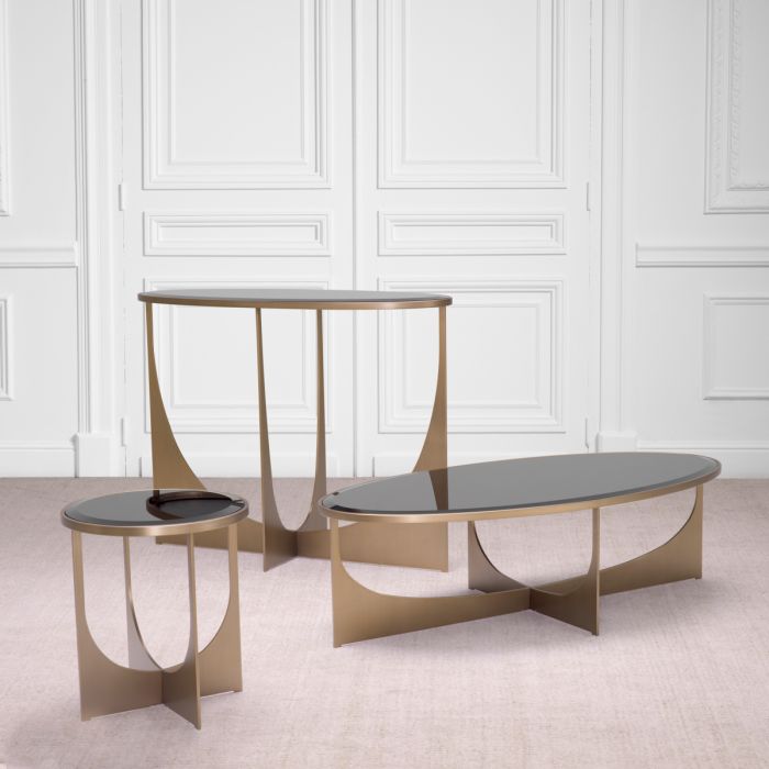 Side Table Elegance brushed brass finish