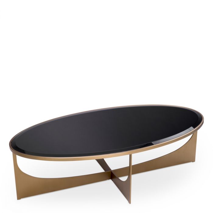 Coffee Table Elegance brushed brass finish