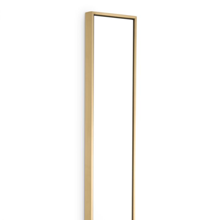 Mirror Redondo brushed brass finish 20 x 200 cm