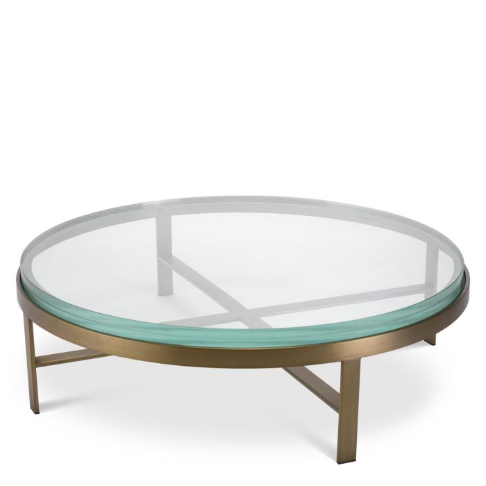 Coffee Table Hoxton brushed brass finish