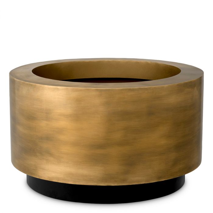 Planter Jasper round XS vintage brass finish ø 60 x H. 35 cm