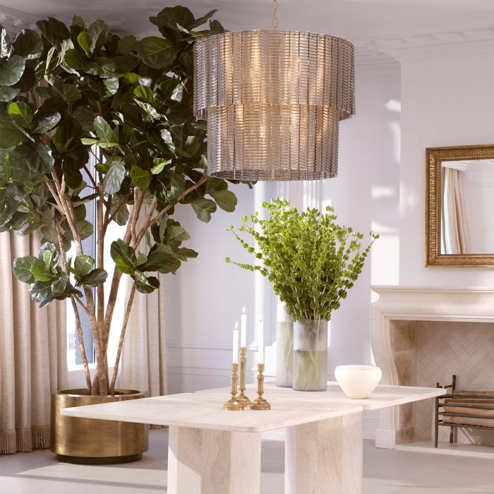 Planter Jasper round XS vintage brass finish ø 60 x H. 35 cm