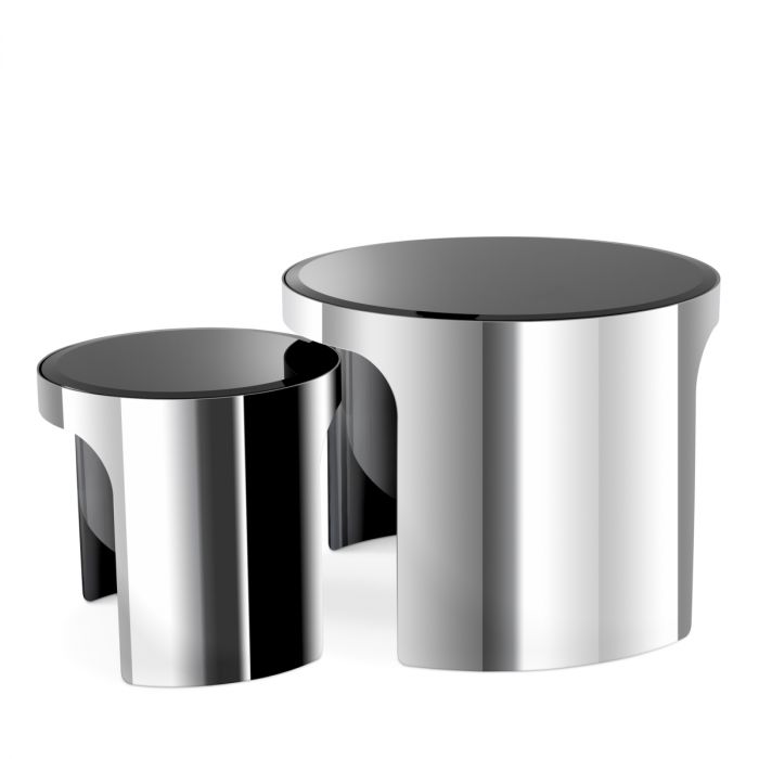 Side Table Piemonte polished ss set of 2