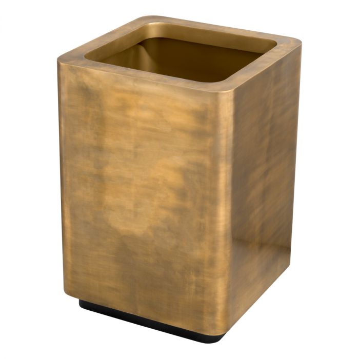 Planter Jasper square high vintage brass finish 70 x 70 x H. 100 cm