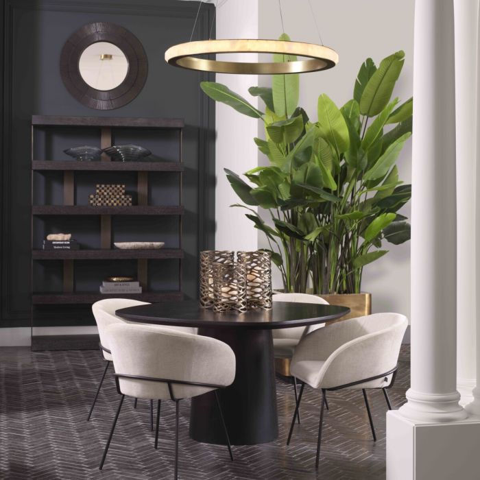 Planter Jasper square L vintage brass finish 75 x 75 cm x H. 70 cm