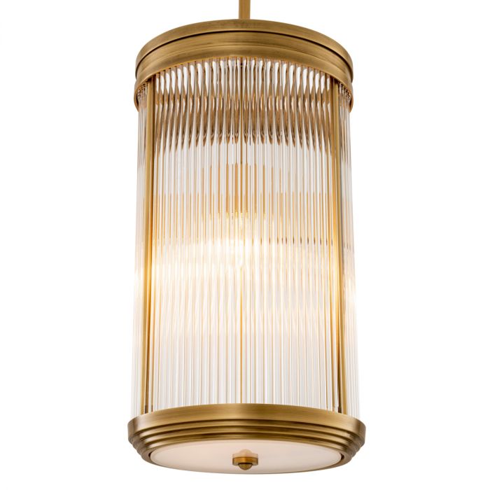 Pendant Rousseau L antique brass finish