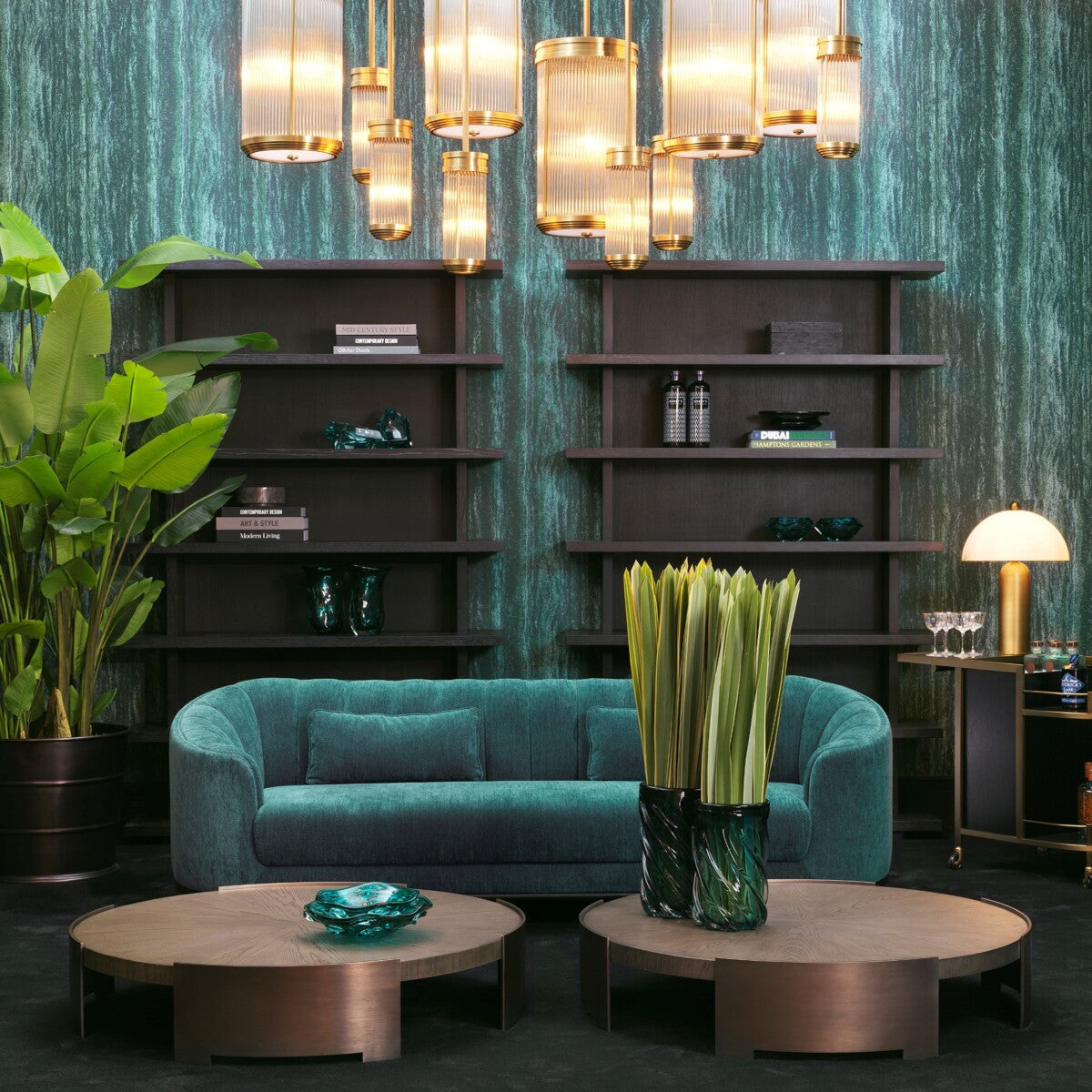 Cylindrical Glass Pendant Lamp Rousseau | Eichholtzmh.com