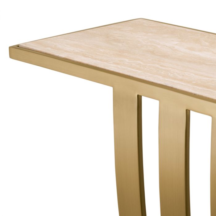 Console Table Beau Deco brushed brass finish
