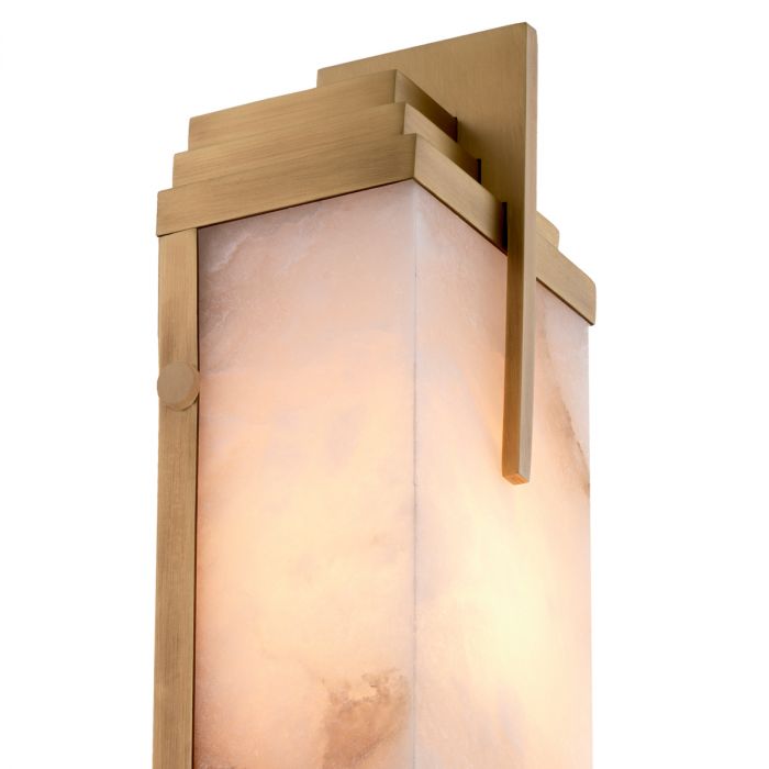 Wall Lamp Harman antique brass finish alabaster