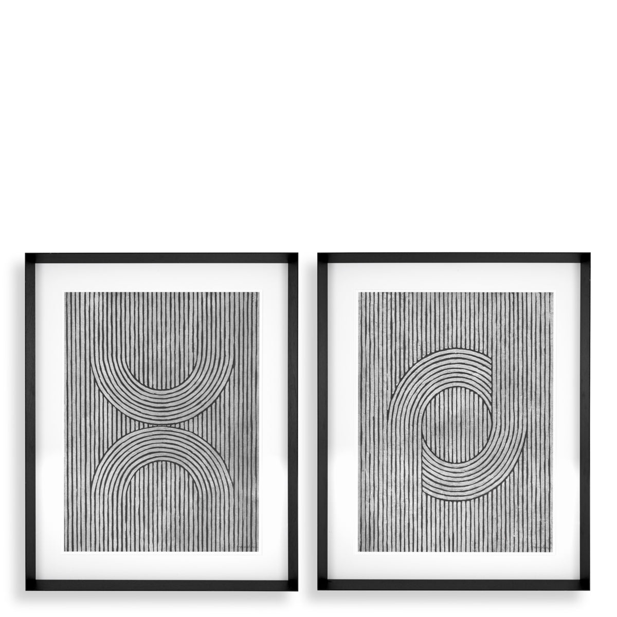 Monochrome Lines Art Prints (2) Cedar Grooves | Eichholtzmh.com