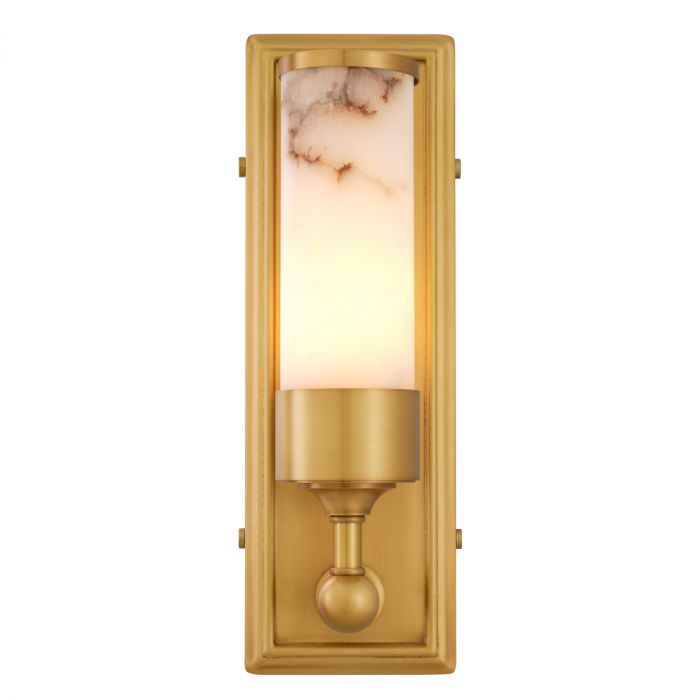 Wall Lamp Valentine antique brass finish alabaster