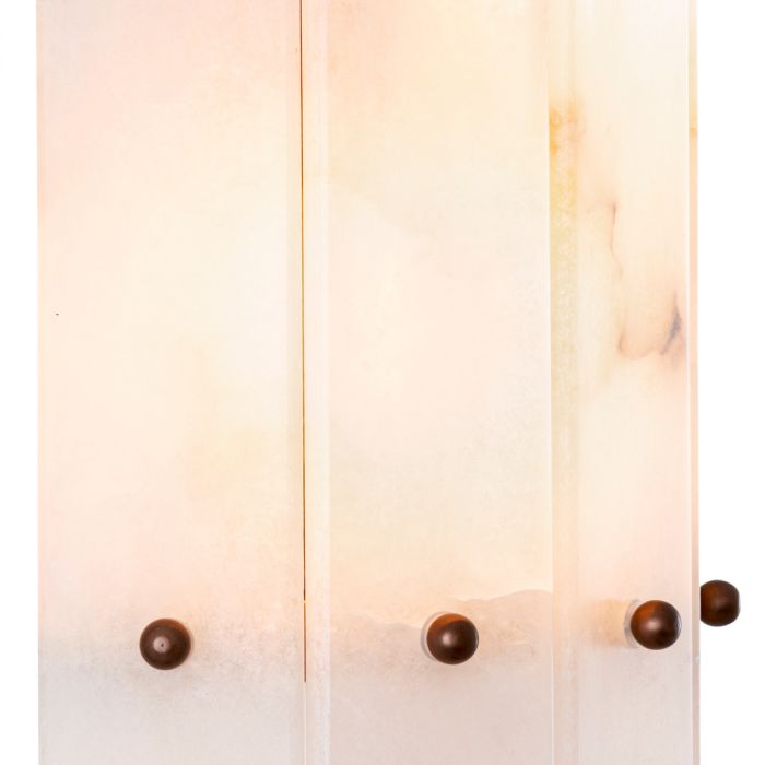 Wall Lamp Ruby antique brass finish alabaster