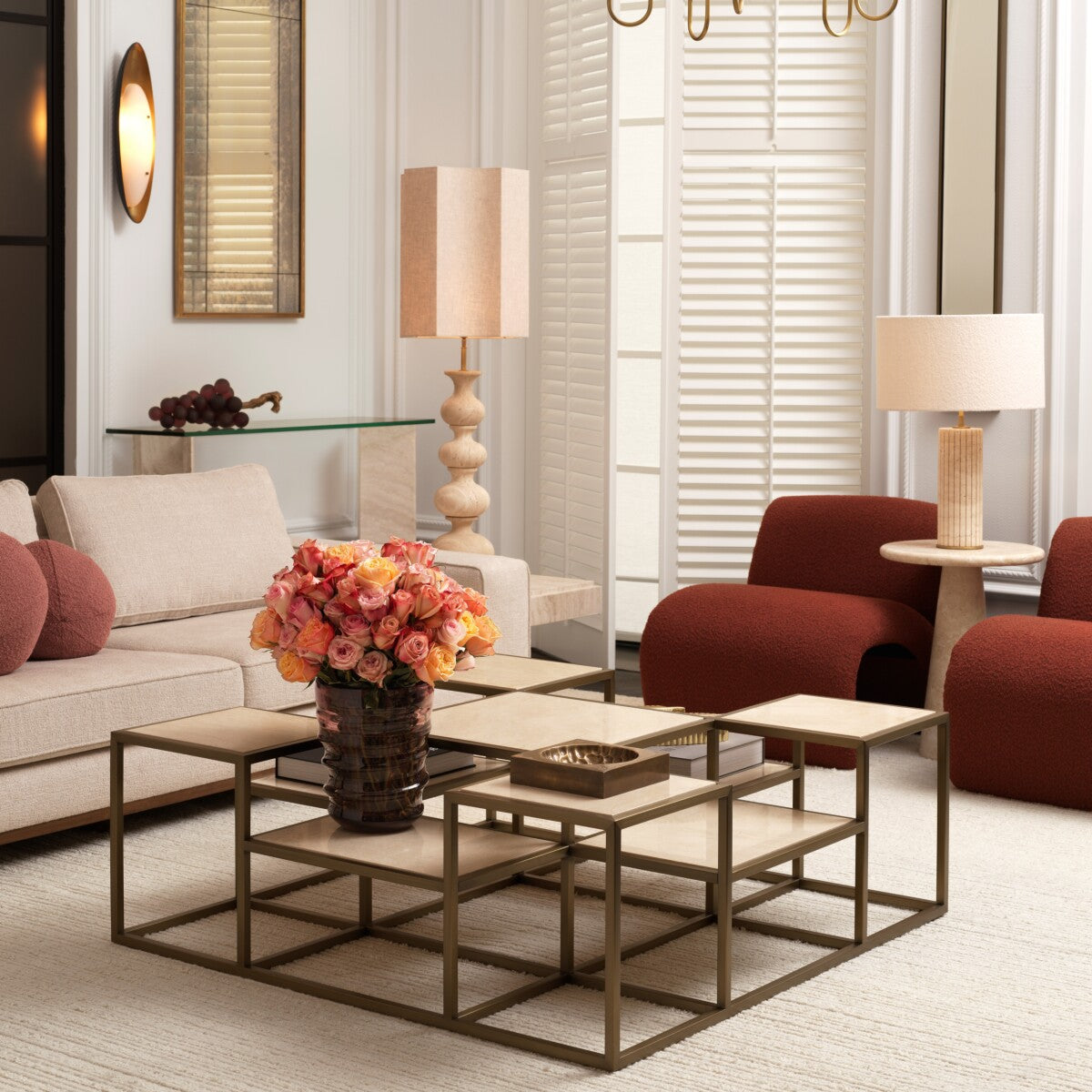 Upholstered Beige Sofa Aurora | Eichholtzmh.com
