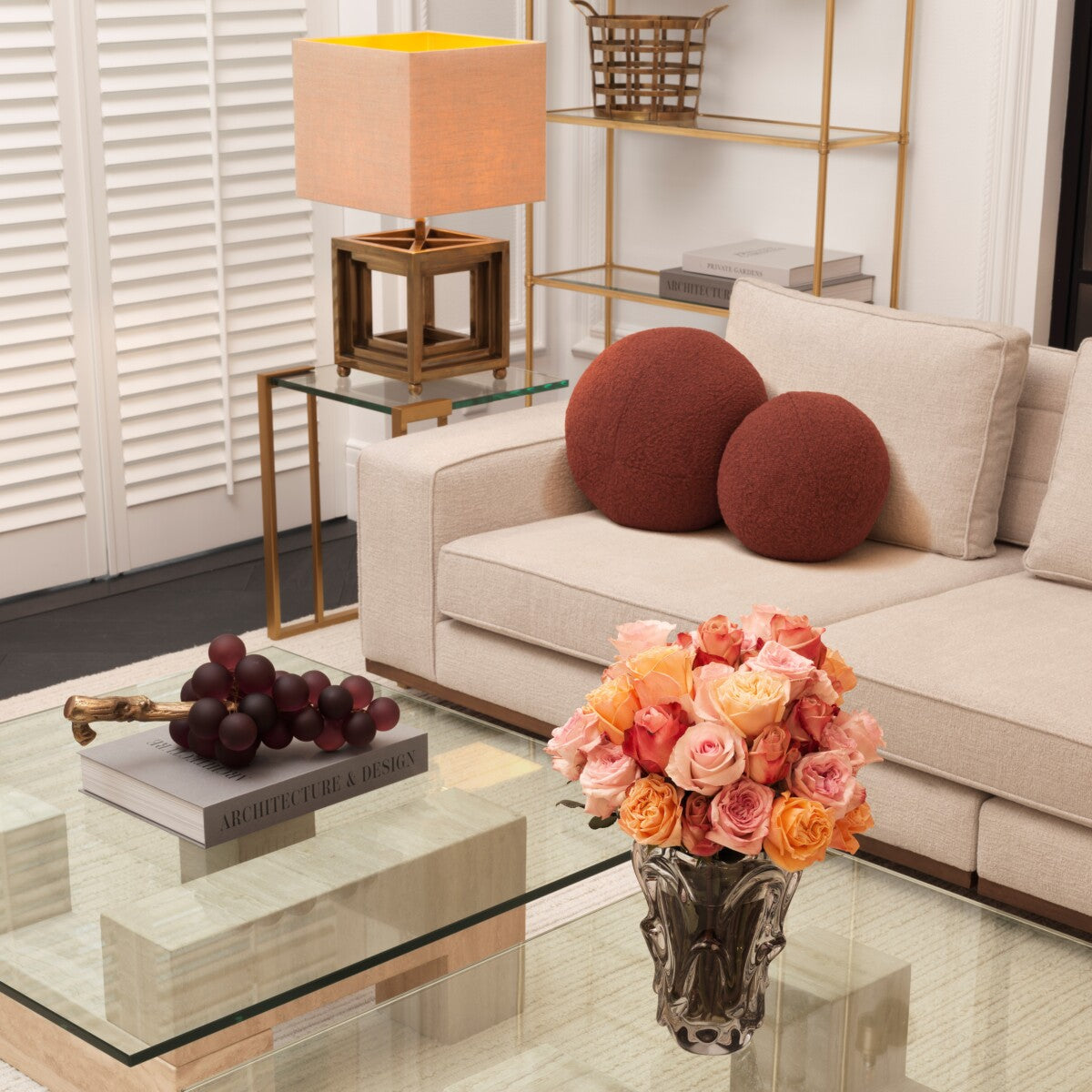 Upholstered Beige Sofa Aurora | Eichholtzmh.com