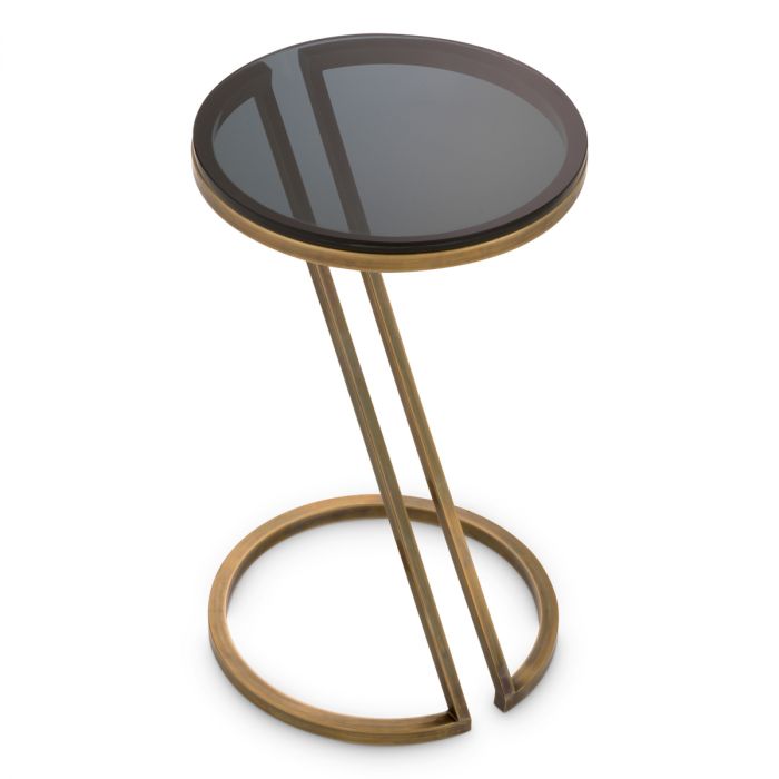 Side Table Falcone vintage brass finish