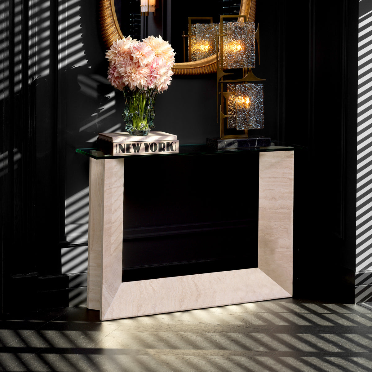 Travertine Console Table Fortuna | Eichholtzmh.com