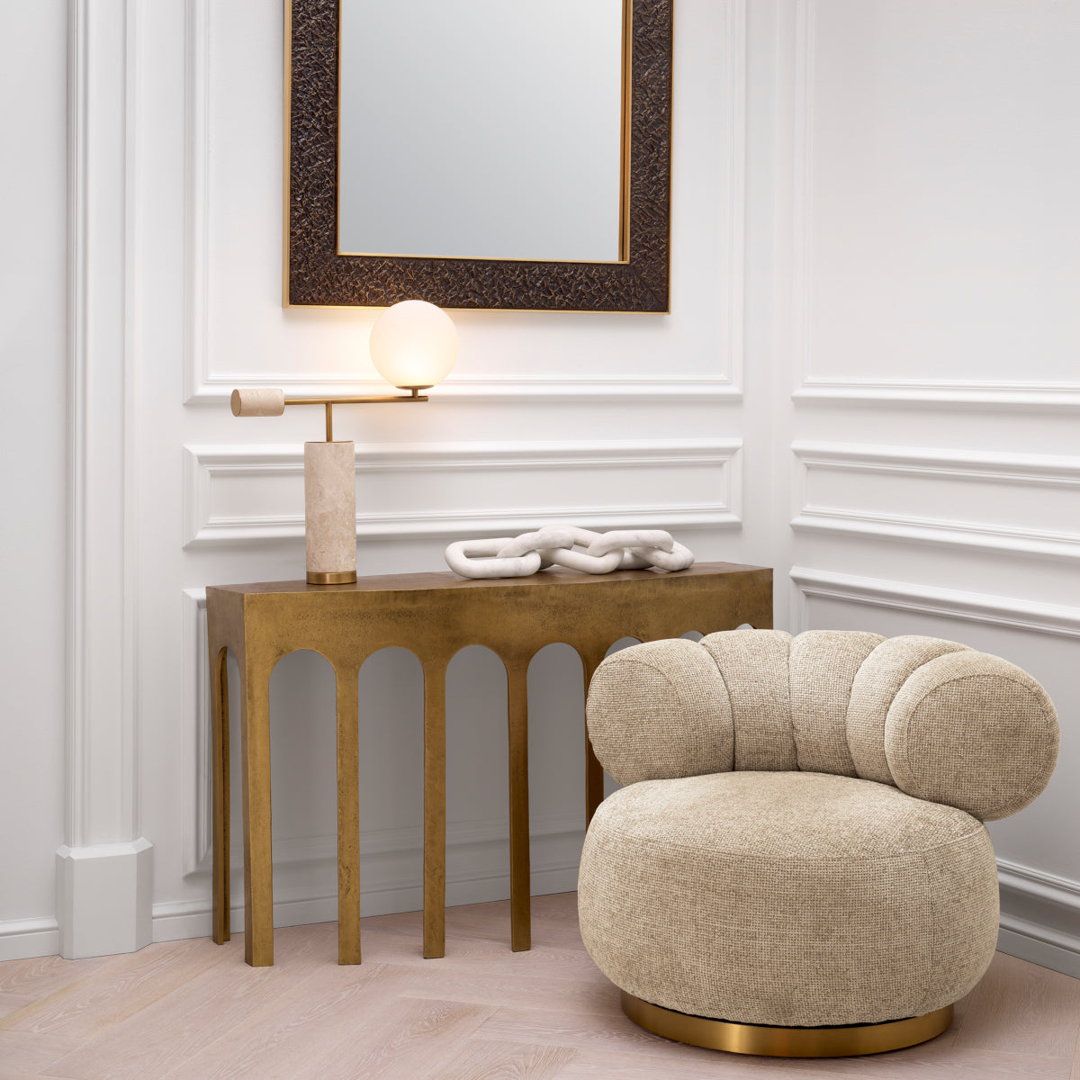 Vintage Brass Console Table Gardini | Eichholtzmh.com