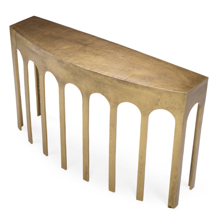 Console Table Gardini vintage brass finish