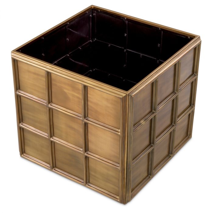 Planter Grid M vintage brass finish