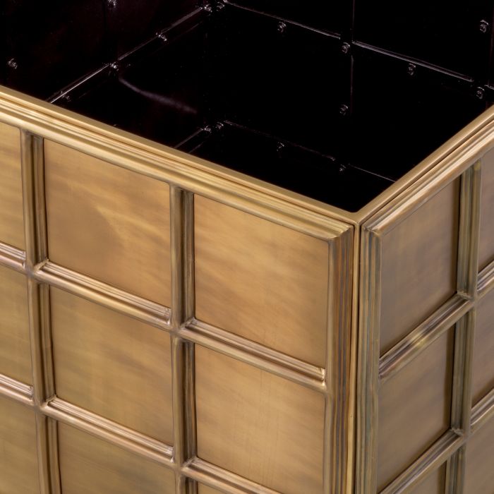 Planter Grid M vintage brass finish