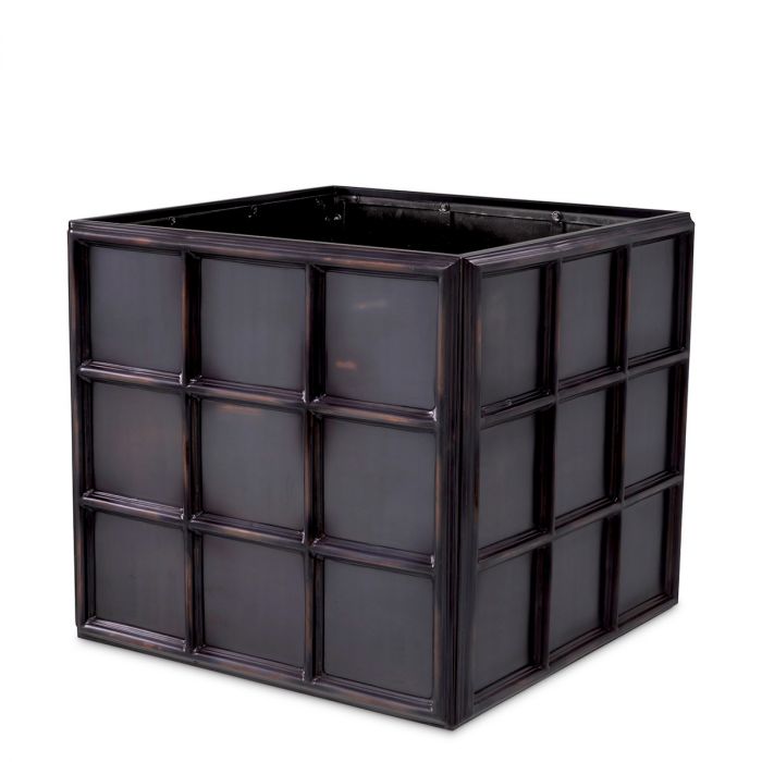 Planter Grid M antique bronze finish
